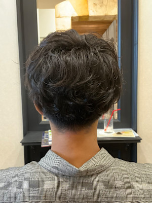 刈り上げマッシュパーマ