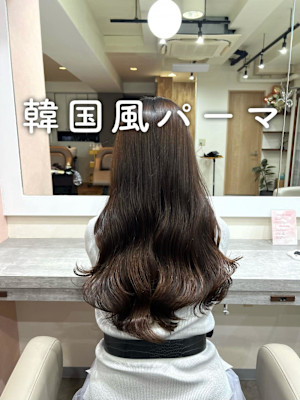 大きめコテ巻き風パーマ