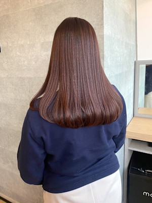 ぷっつんカット：ラベンダーピンク