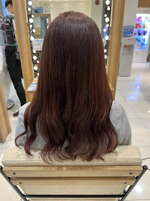 ［なつな］チェリーレッド/ブリーチなしカラー