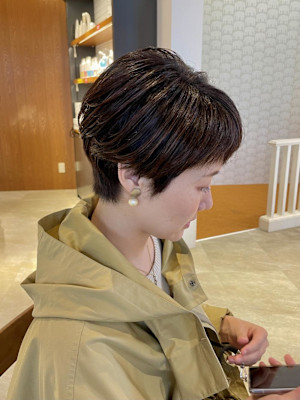 大人女性白髪ぼかしハイライトカラー☆小林