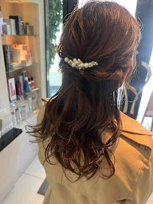ハーフアップアレンジ