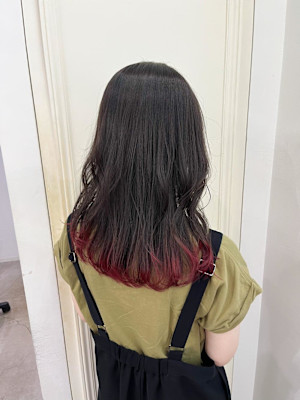 デザインカラー/レイヤーカット/ウェットヘア