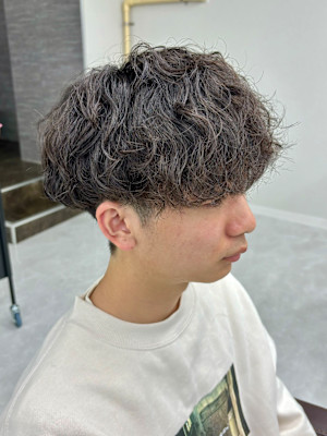 ダークアッシュ/アッシュブラック/カルマパーマ/ベリーショー