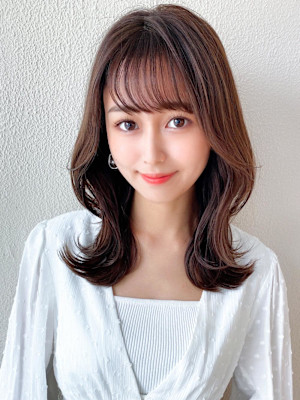 美髪/髪質改善/韓国/切りっぱなしボブ/フェイスレイヤー