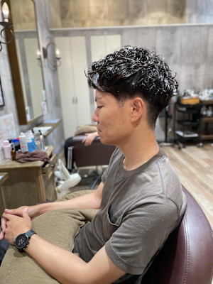 ツーブロックスパイラルパーマ