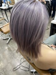 ダブルカラーラベンダーブリーチハイトーン