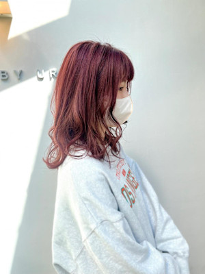 デザインカラー/レイヤーカット/ウェットヘア