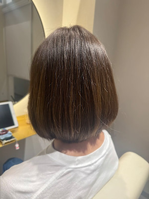 くすみブラウン×ミディアムボブ『銀座/個室』