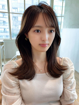 美髪/髪質改善/韓国/切りっぱなしボブ/フェイスレイヤー