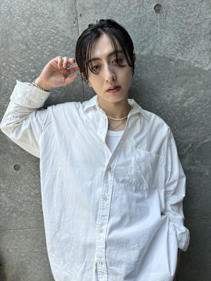 【メンズ】ロン毛メンズの夏アレンジ