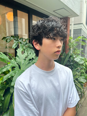 くせ毛無造作ヘア