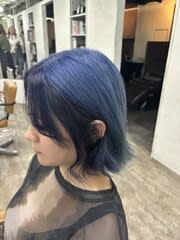 ブルーカラー/フェイスフレーミング/派手髪/エクステ【池袋】