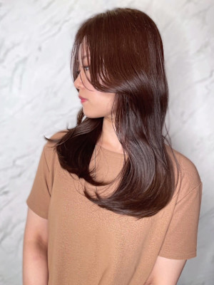 【MICHI 富田店　古作蓮】ブラウンベージュ　ロングヘア