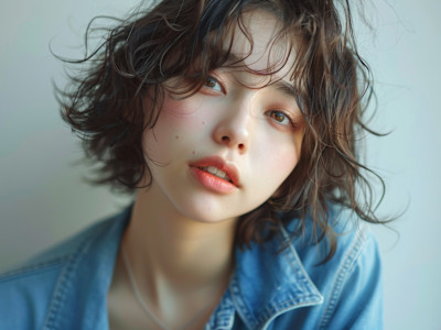 デザインカラー/レイヤーカット/ウェットヘア/オリーブベージ