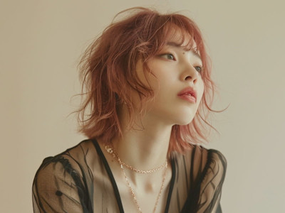 デザインカラー/レイヤーカット/ウェットヘア/オリーブベージ