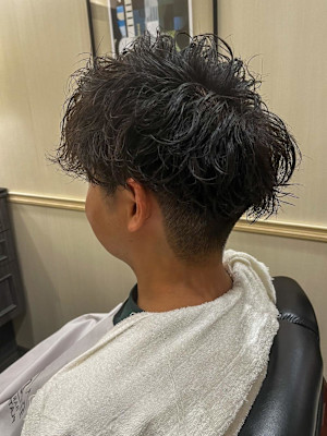 ツーブロックマッシュ＋スマイルパーマ