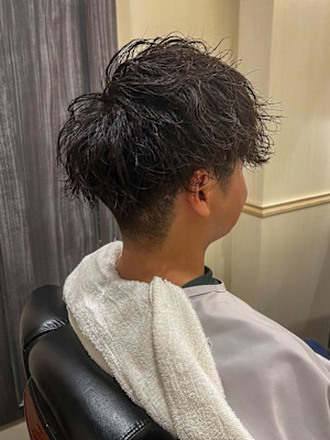 ツーブロックマッシュ＋スマイルパーマ