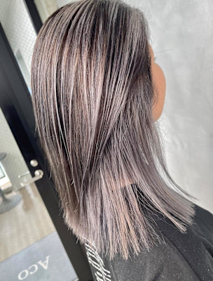 バレイヤージュ/エアタッチ/シルバー/グレージュ