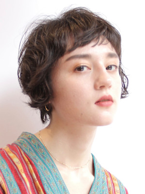 大人パーマショート