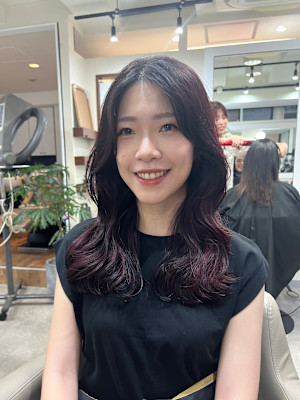 ハイライトレッド×韓国ヘア