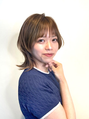 レイヤー/ミディー/くびれスタイル/デザインカラー/担当仙波