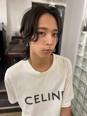 【天神赤坂】20代30代/襟足あり/ニュアンスパーマ/メンズ