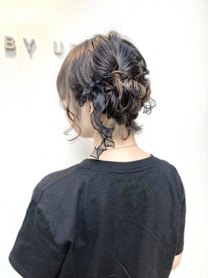 デザインカラー/レイヤーカット/ウェットヘア/オリーブ