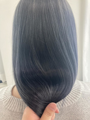 デザインカラー/レイヤーカット/ウェットヘア/オリーブ