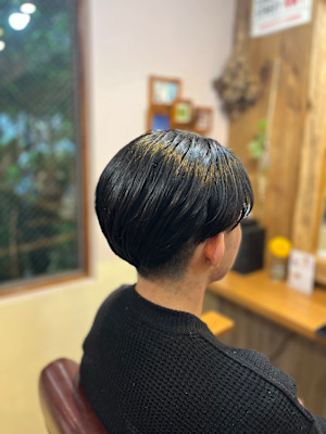 メンズストレートパーマ（縮毛矯正）+カット