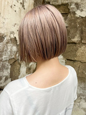 【Reir_吉祥寺】*切りっぱなしボブ＋ハイトーンベージュ*