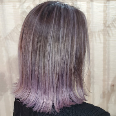 カット＋グラデーションカラーブリーチカラー