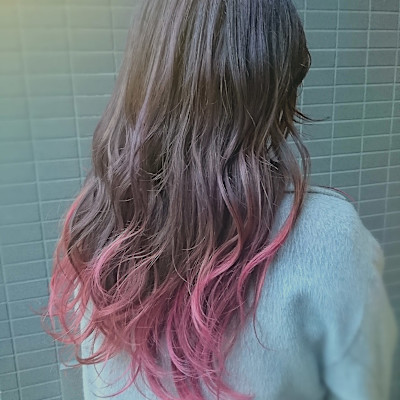 カット＋グラデーションカラーブリーチカラー