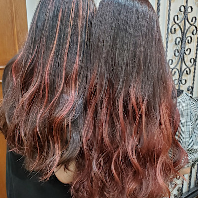 カット＋グラデーションカラーブリーチカラー