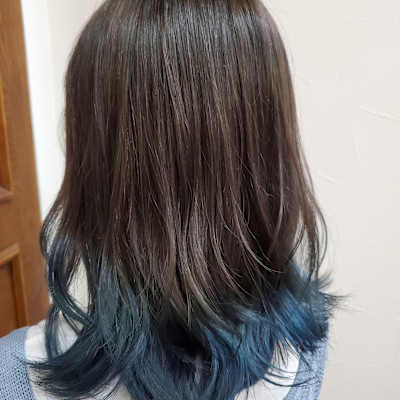 カット＋グラデーションカラーブリーチカラー