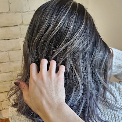 カット＋グラデーションカラーブリーチカラー