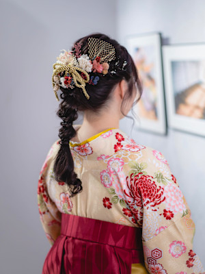 ★ドライフラワーをたくさん散りばめた編み下ろしの袴スタイル★