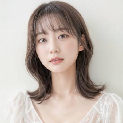 伸ばしかけも可愛くスッキリ！顔周りレイヤー