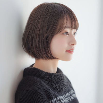 少しだけレイヤーを入れた軽やかボブ