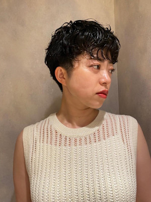 ショート／パーマ／マッシュショート