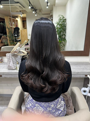 大人気！コテ巻き風パーマ