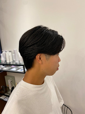 池袋/メンズヘア/ニュアンスパーマ/センターパート