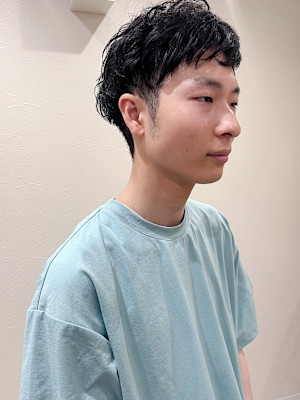 オシャレ男子のツーブロックソフトパーマショート☆