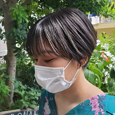 白髪ぼかしハイライトカラー