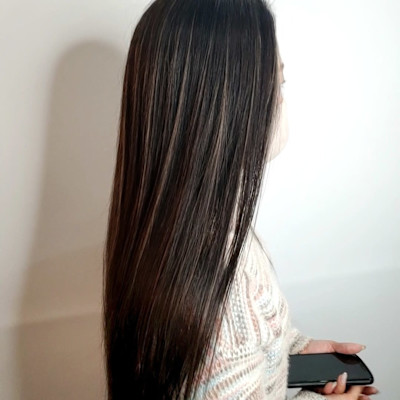 白髪ぼかしハイライトカラー