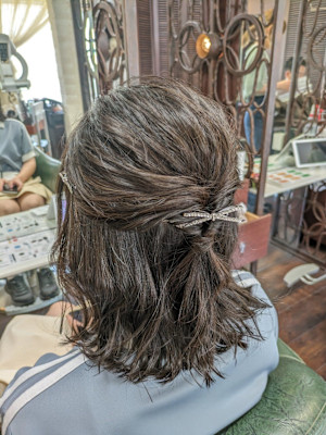 ゆるふわハーフアップ