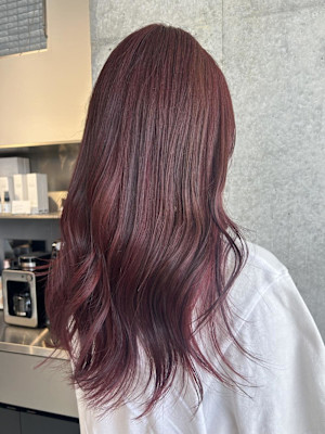 ピンクボルドーカラー / ブリーチなしダブルカラー