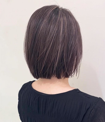 ラベンダーグレージュ細めハイライト