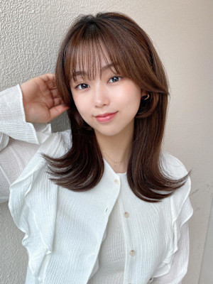 美髪/髪質改善/韓国/切りっぱなしボブ/フェイスレイヤー