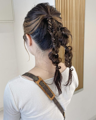 【hinari】#編みおろし #浴衣ヘアセット